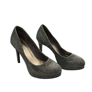 Fioni Night Elegant Black / Grey Shimmer Heels Size 6